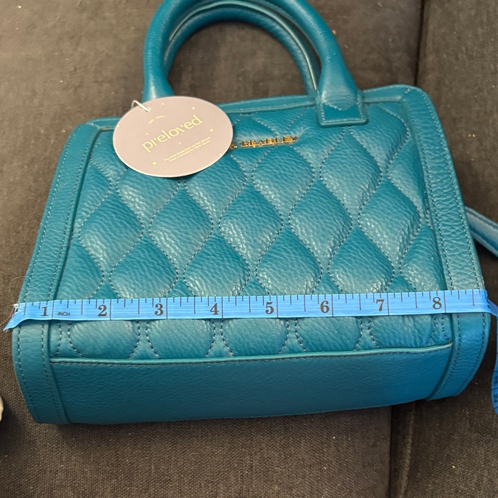 Vera Bradley Teal Quilted Mini Satchel - Picture 2 of 3